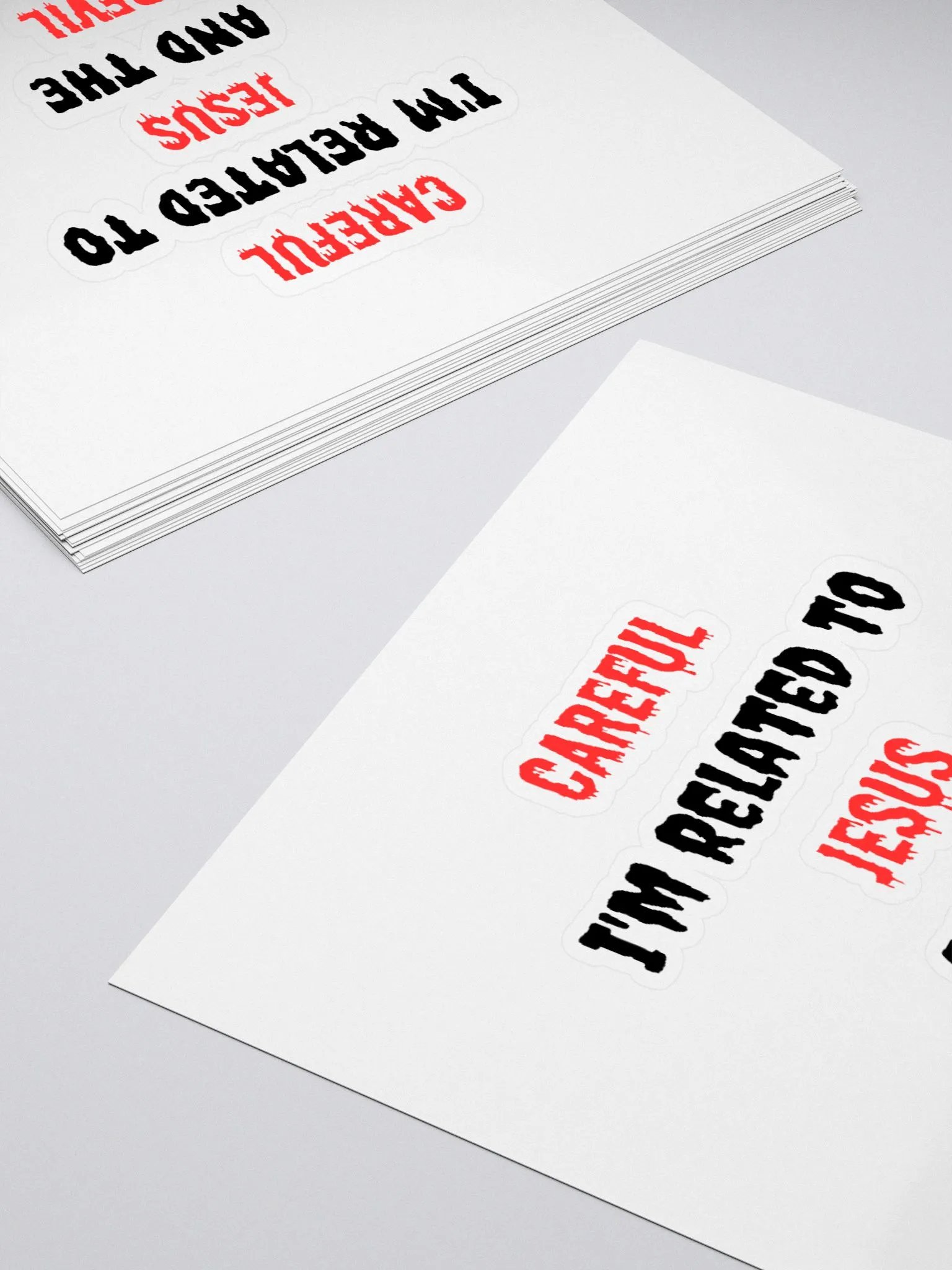 Related to Jesus and the Devil Kiss Cut Stickers product image (15)