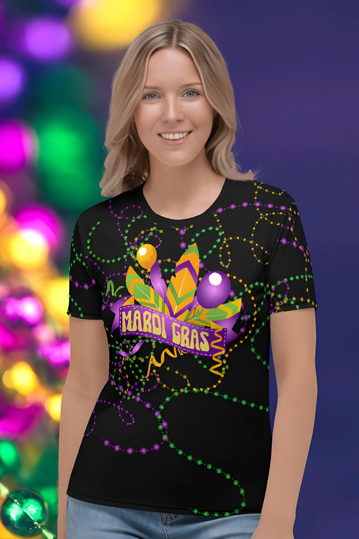Mardi Gra All Over Print T-shirt product image (1)