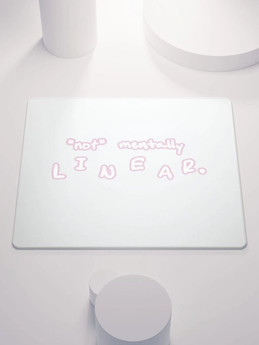 *not* mentally linear (lined design, #E1B9CE) mouse pad product image (1)