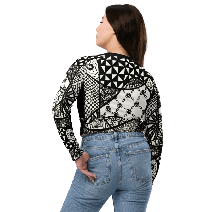 Eclectic Monochrome Vibes Crop Top product image (8)