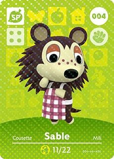 Sable # 004 Animal Crossing Series 1 product image (1)