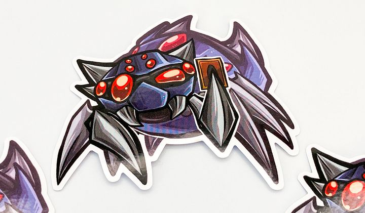 TDL Spider with Card Die-cut Stickers 3-pack product image (2)