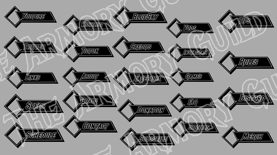 Black and White Twitch Panels product image (1)