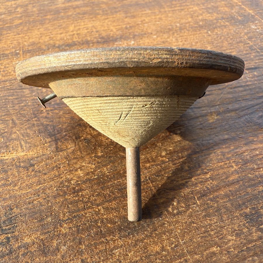 🎎 Antique Japanese Battling Top (Koma) – Hand-Turned Wood & Iron Toy – Japan Antique Roadshow product image (6)