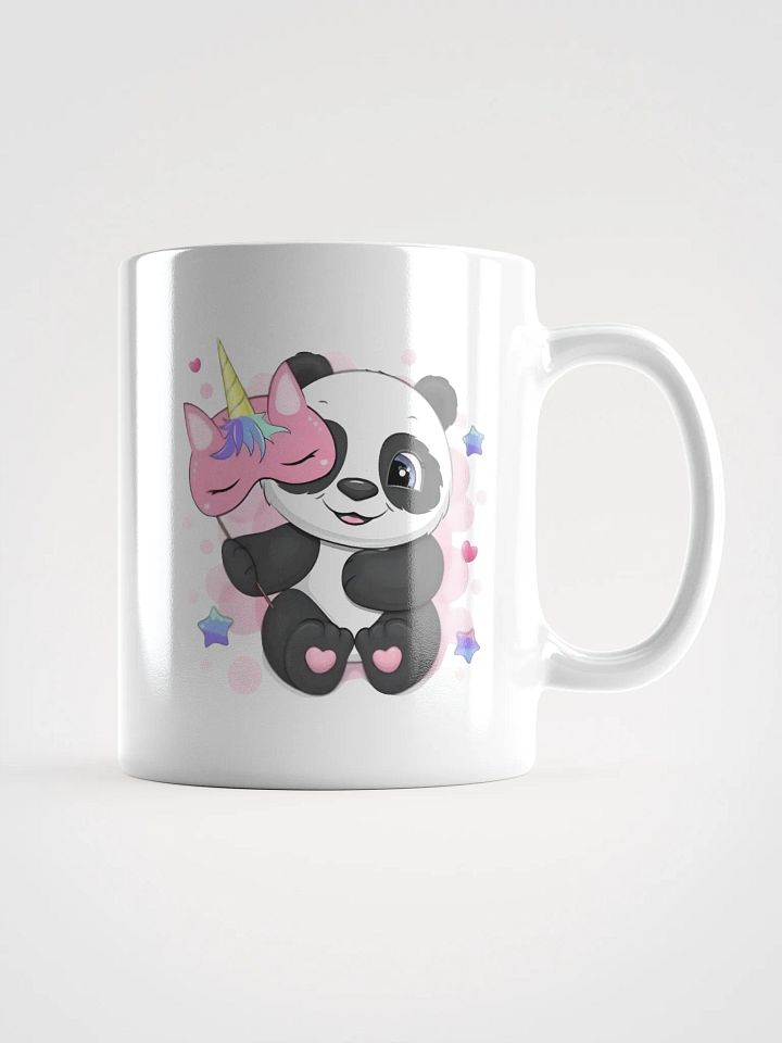 White Glossy Mug Cute Panda product image (1)