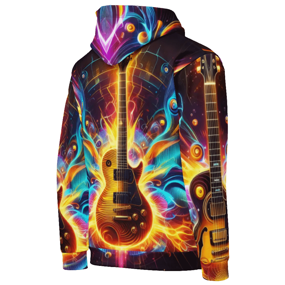 Guitar Musical Instrument - All-Over Unisex Hoodie #14 product image (7)