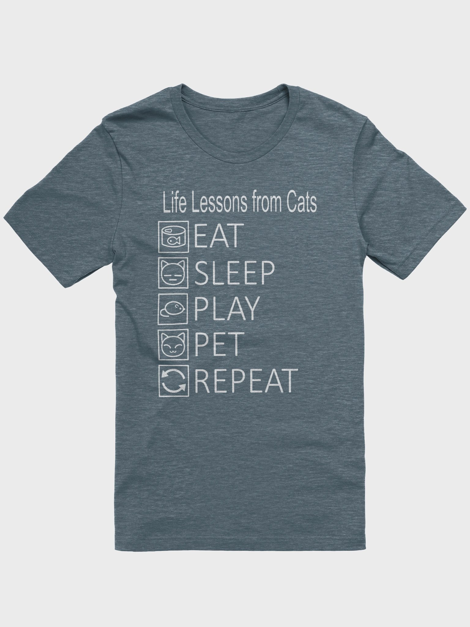 Life Lessons from Cats (White Print) - Unisex Adult Super Soft Lightweight T-shirt product image (1)