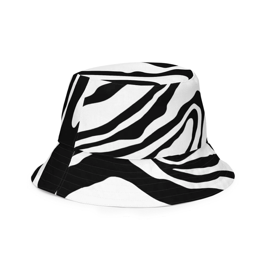 Flowing B/W Monochrome Reversible Bucket Hat product image (11)