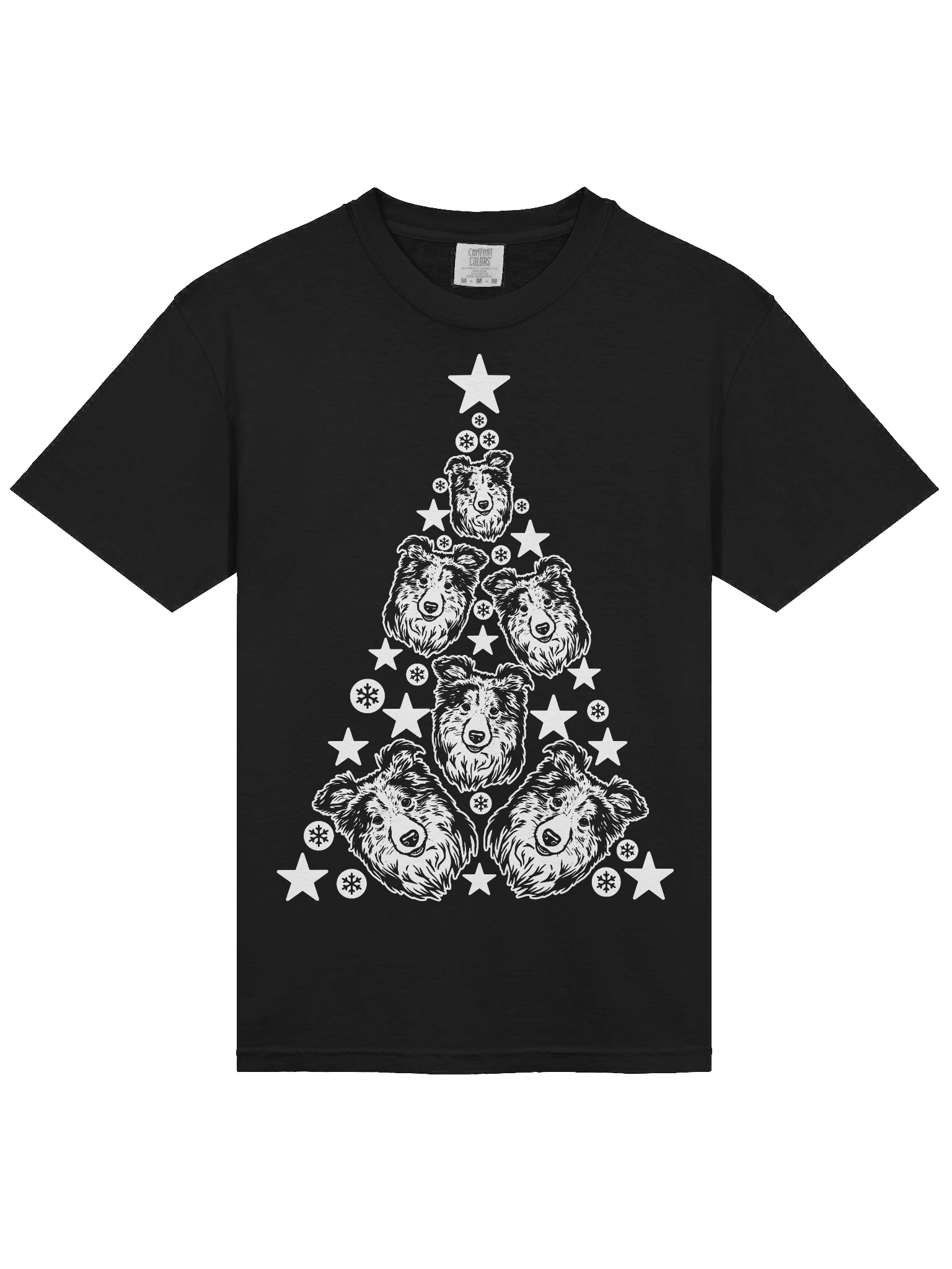 Rough Collie Christmas Tree T-Shirt product image (5)
