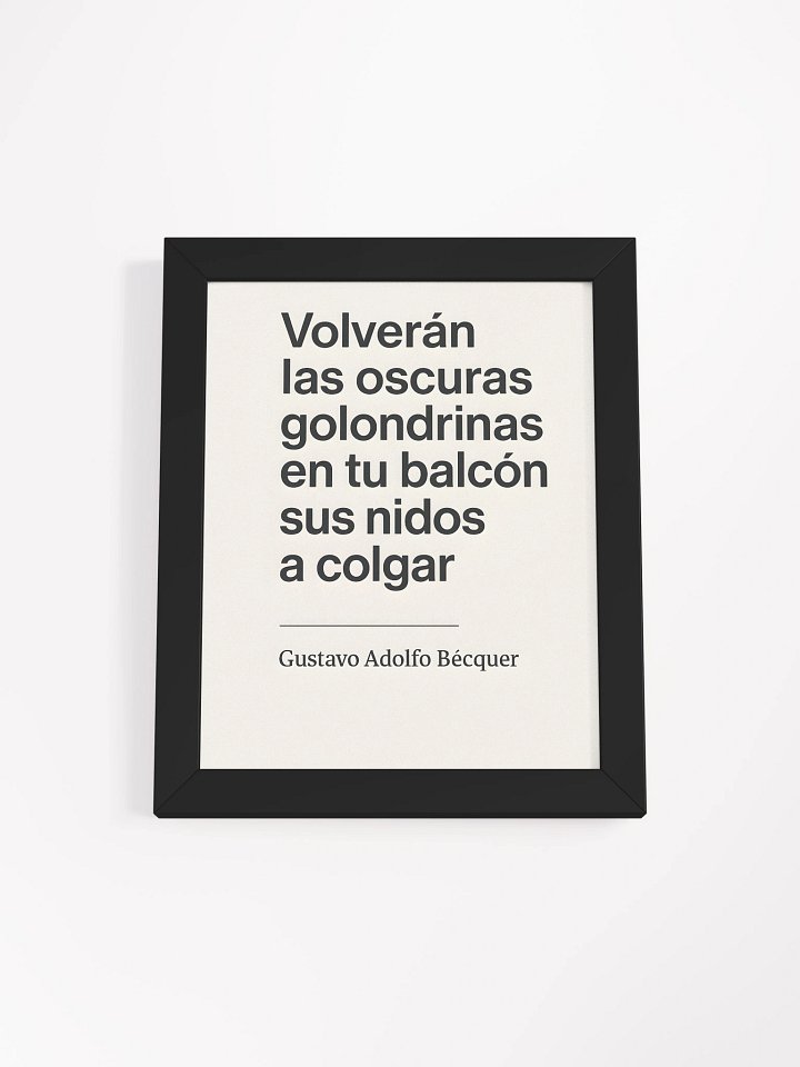 "Póster Poético Bécquer • Rimas • Fine-Art Matte Premium • A2/A3 • Literatura Clásica" product image (1)