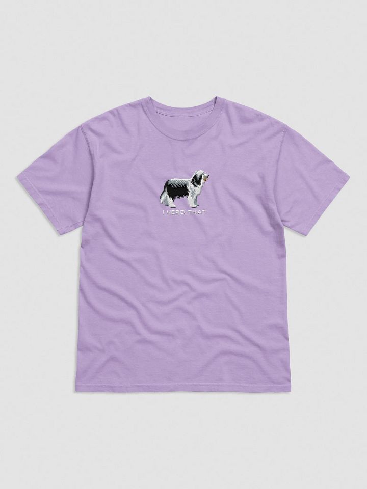 I Herd That T-Shirt(Embroidered) of a Bearded Collie(Black & White) product image (41)