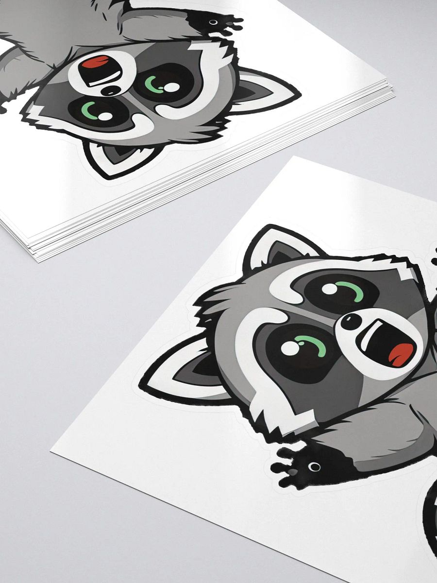 Surprised Sleepy Raccoon Sticker product image (5)