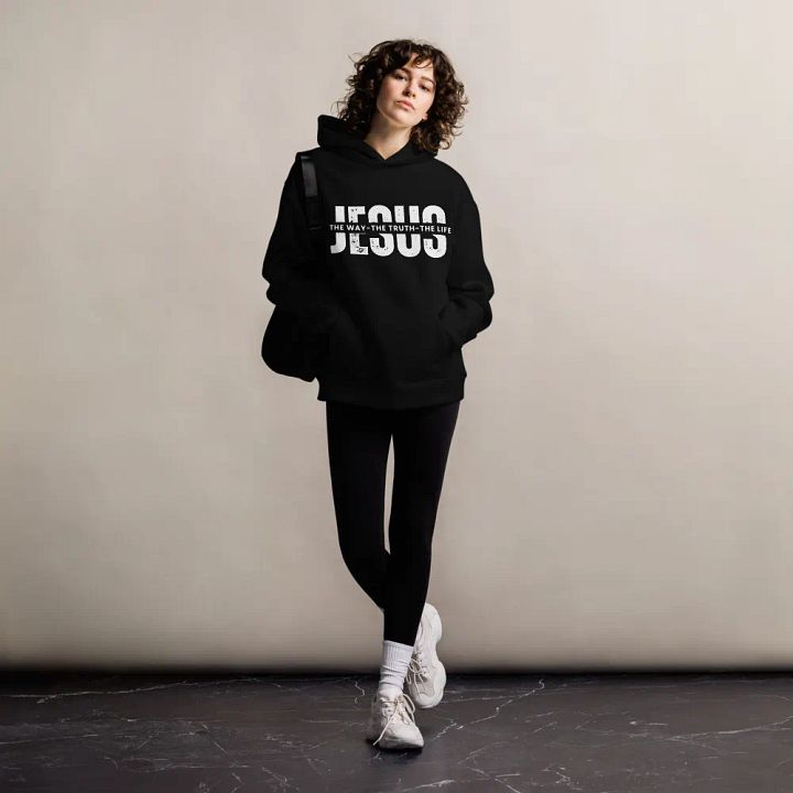 Jesus the way, the truth and the life Unisex Oversize Hoodie product image (2)