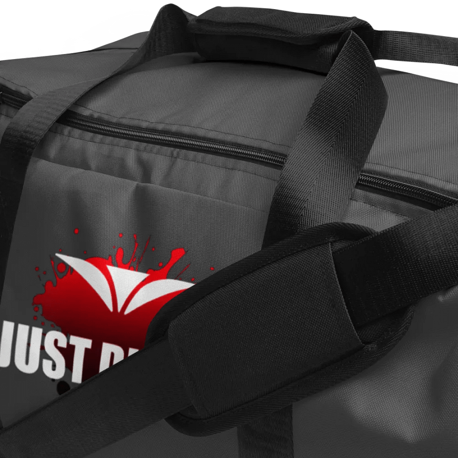 Just Did It! Red Splatter Gray Duffle Bag product image (6)
