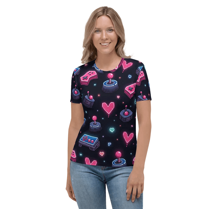 Neon Gaming Love Women's Tee product image (1)