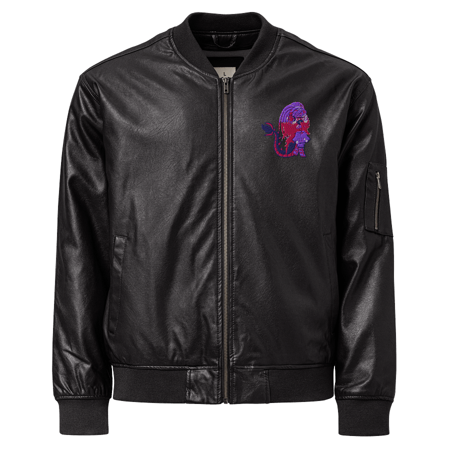 Supercharged Evolved Kaiju Girl Threadfast Apparel Faux Leather Bomber Jacket Women product image (1)