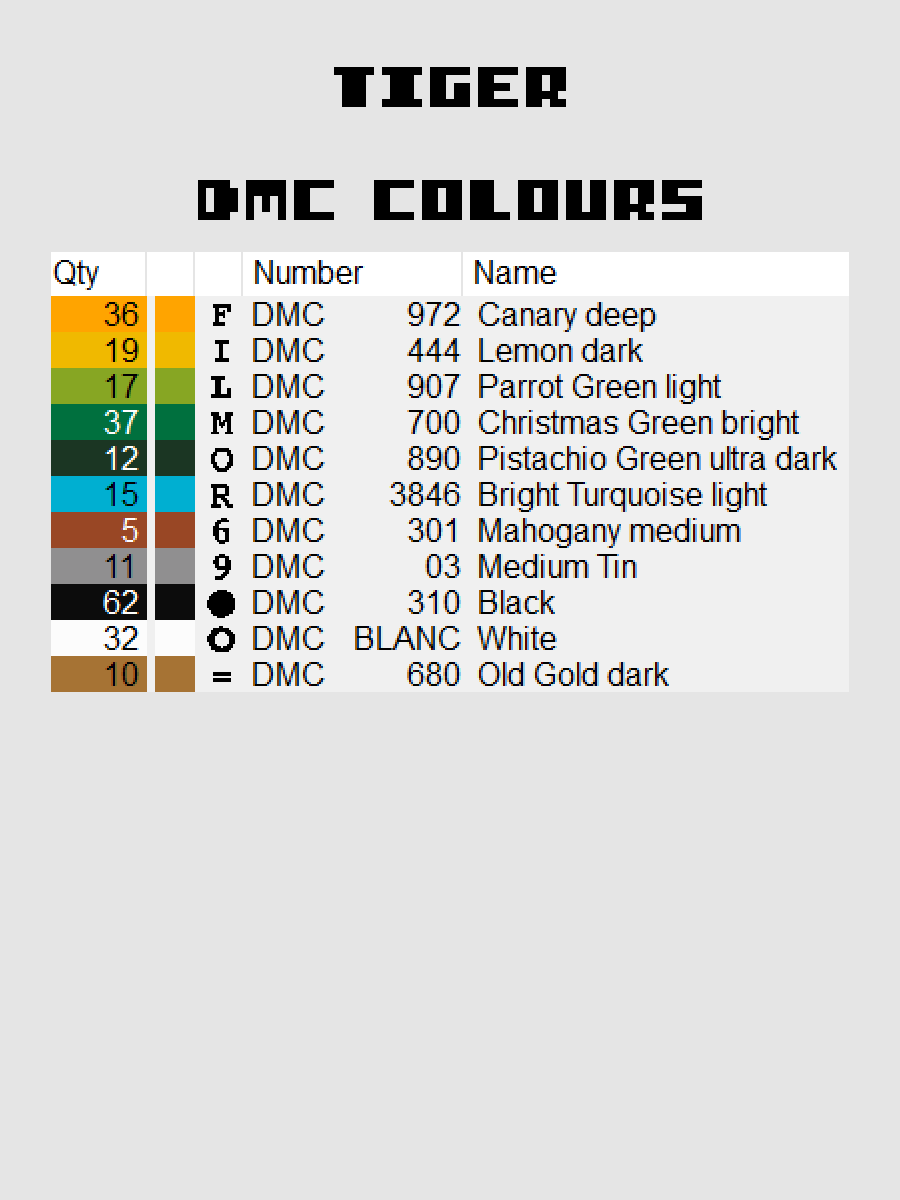 Tiger Pixel Art product image (4)