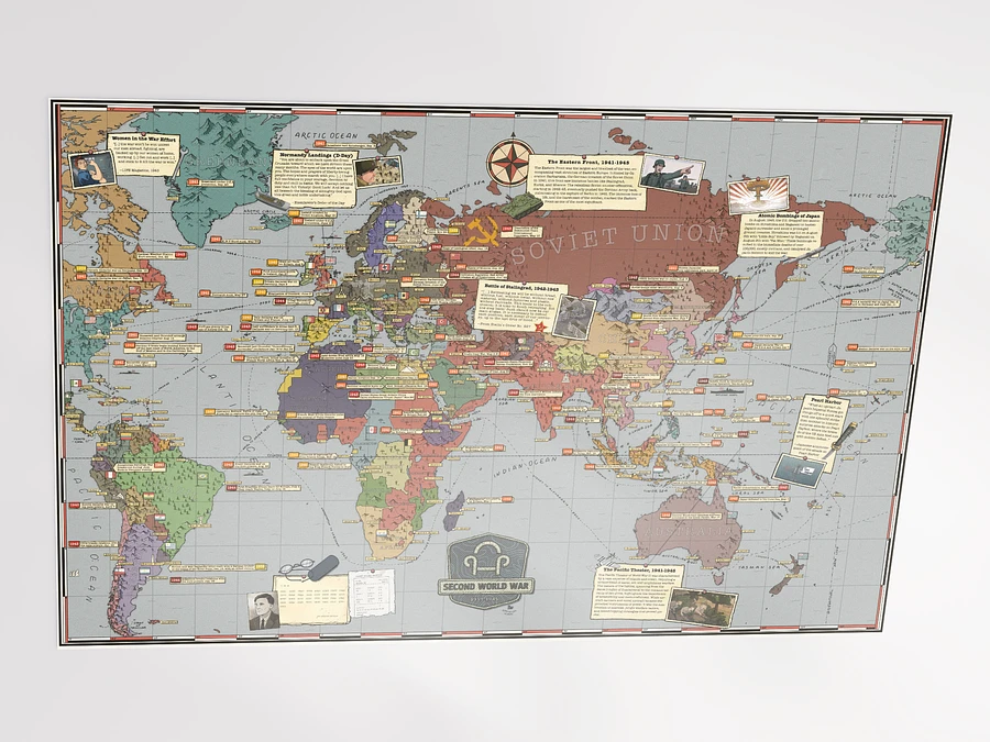 Ultimate WW2 Infographic Map | Unframed Poster product image (3)
