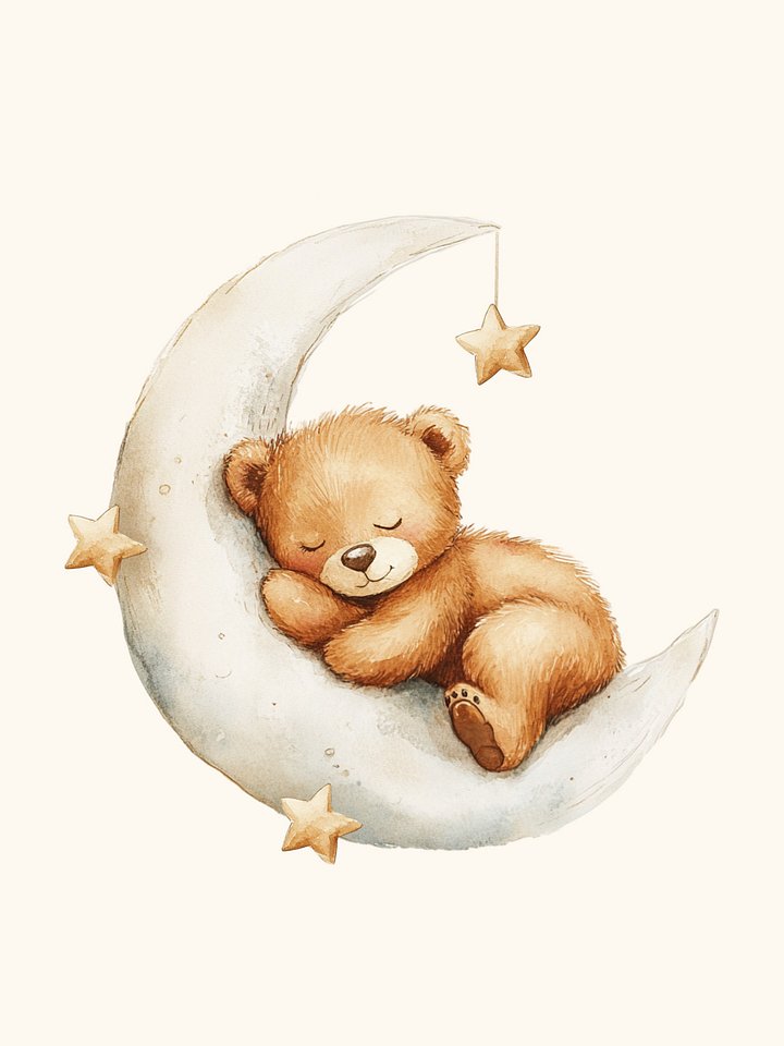 Bear On The Moon - Clipart product image (1)