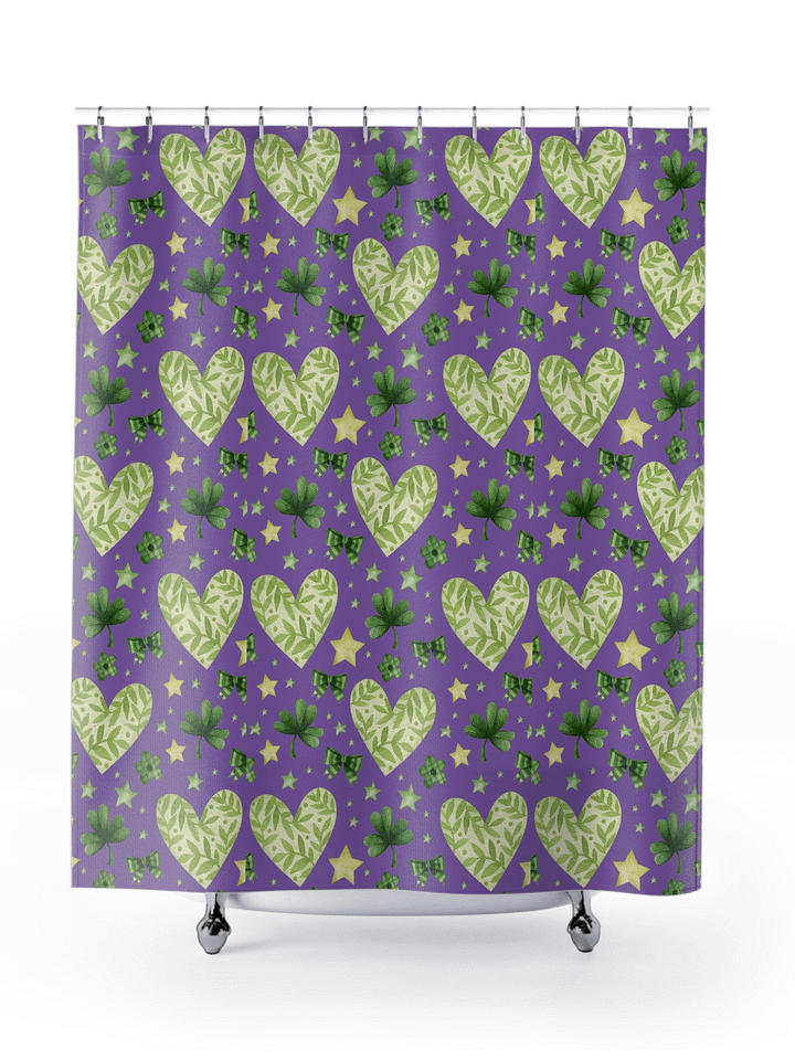 Lucky Heart Shower Curtian product image (1)