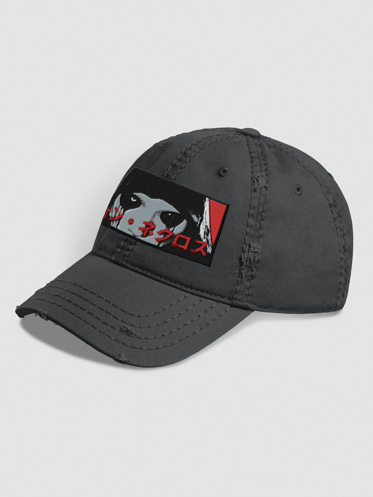 Red Death Distressed Dad Hat product image (2)