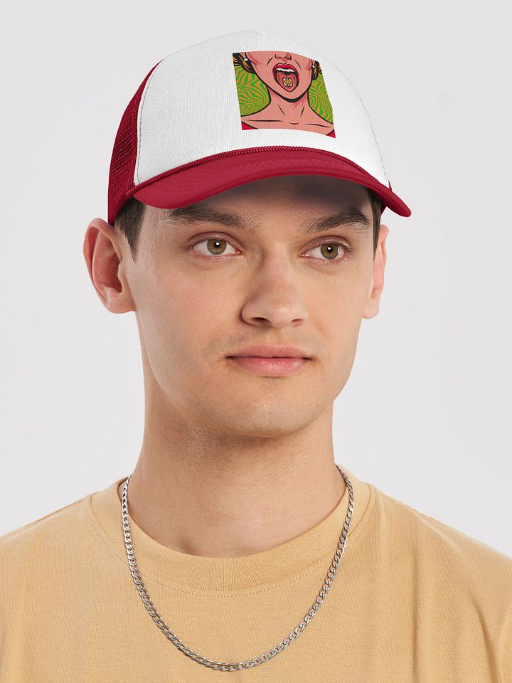 Pop Art Smiley Tab Trucker Hat product image (10)