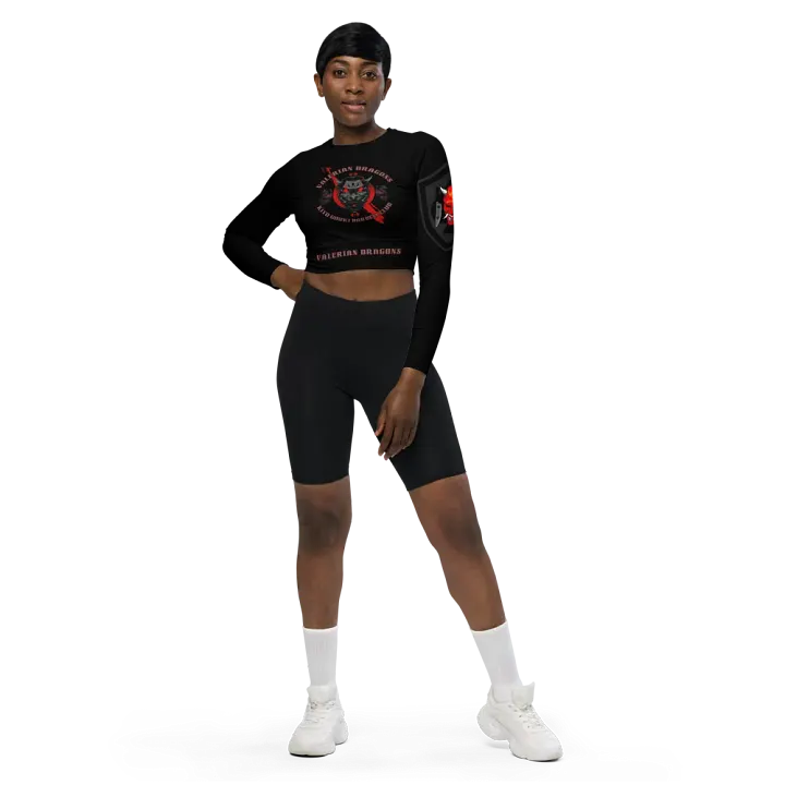 women oni crop top long sleeve (BLXK) product image (1)