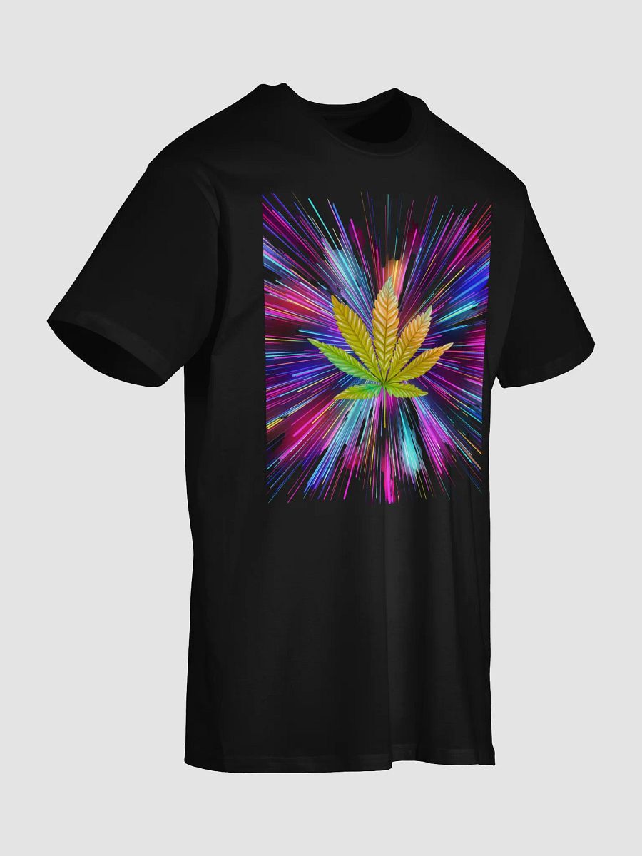 Vibrant Cannabis Leaf With Light Streaks Unisex T-Shirt product image (20)