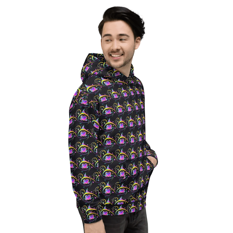 Valentines Heart All Over Print Hoodie product image (9)