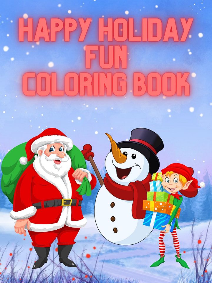Happy Holiday Fun Coloring Book for Christmas product image (1)
