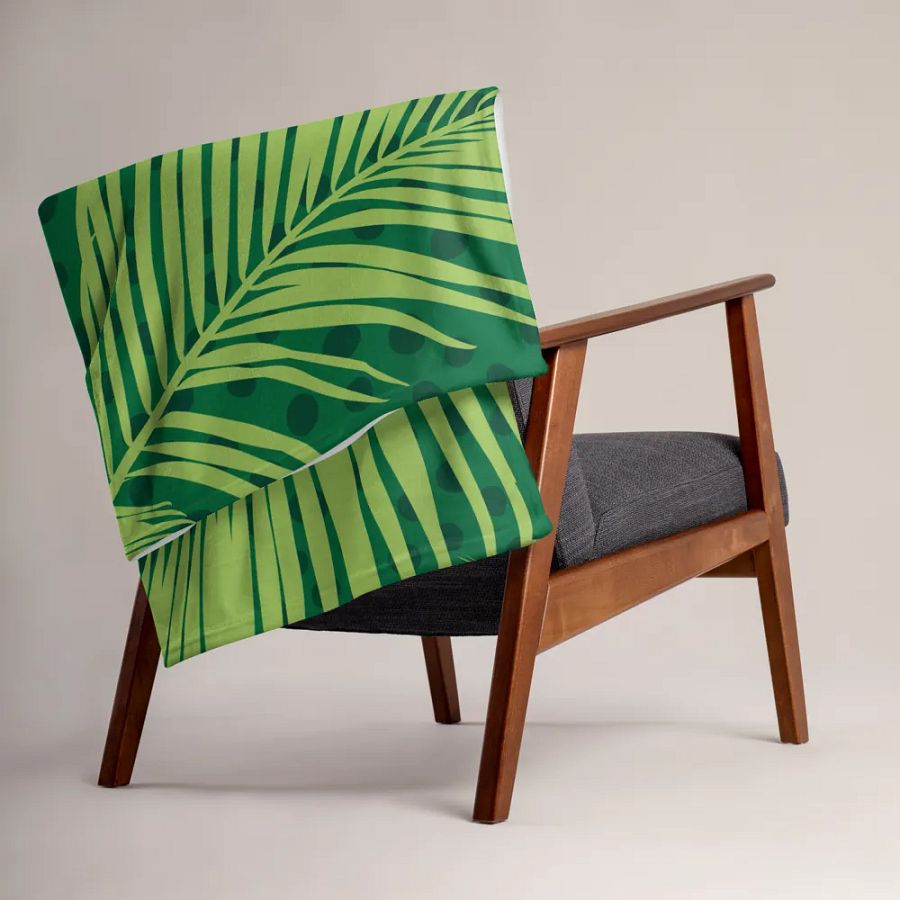 Throw Blanket 💚 I will focus my energy on what's good for me (127 × 153 cm) product image (3)