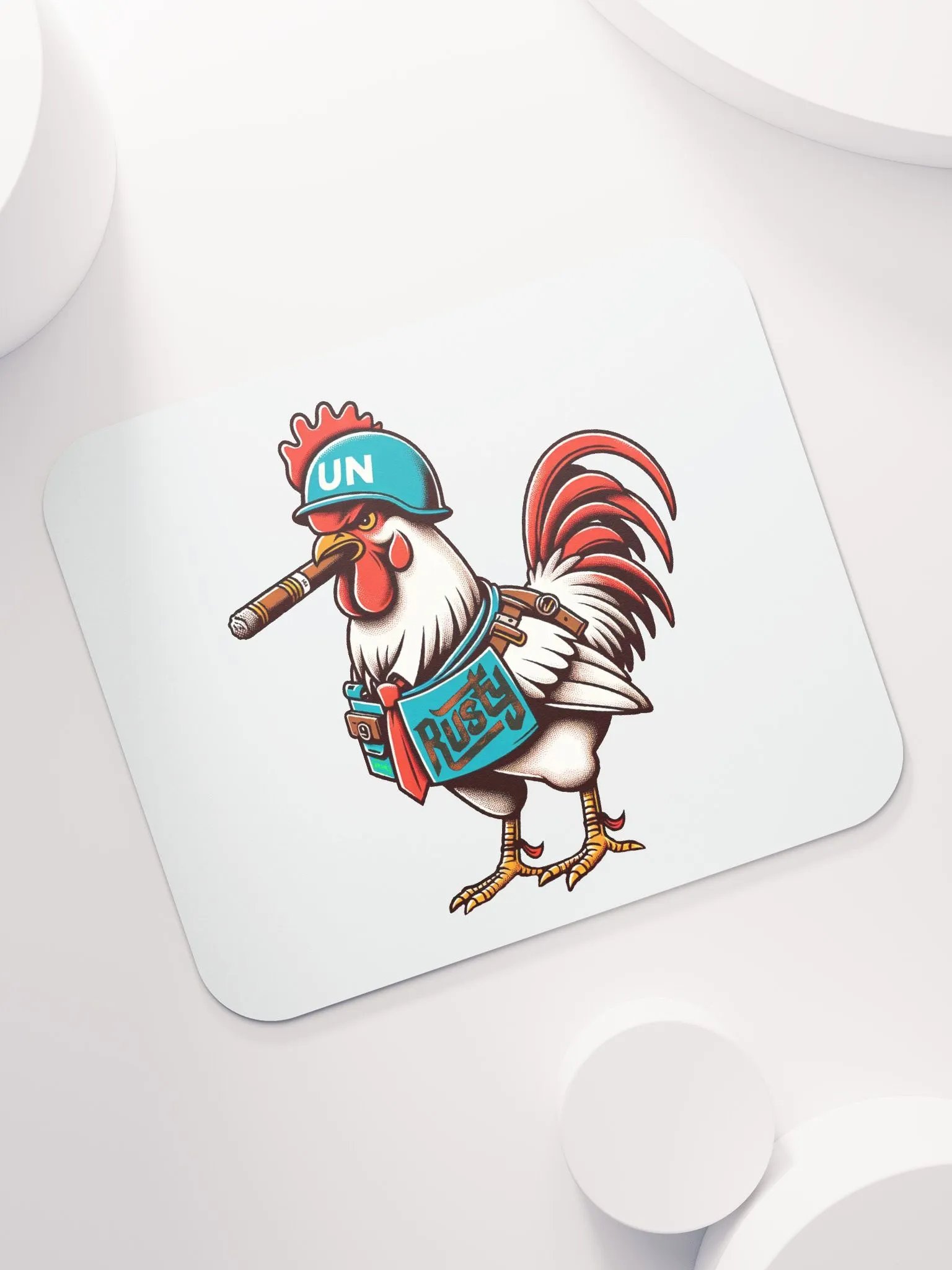 White Rusty the Rooster Classic Mousepad! product image (7)