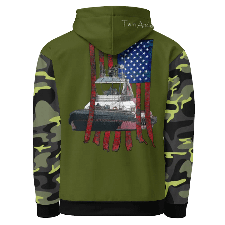 Camouflage & Green Athena Tug & CE Flage Hoodie product image (1)