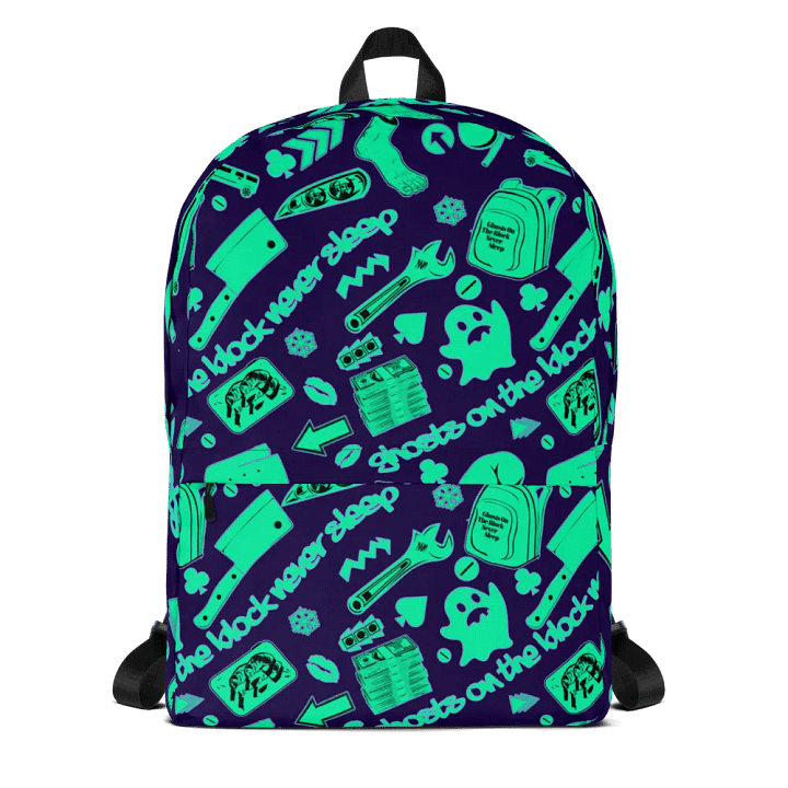 A8M - Ghosts On The Block Never Sleep Bookbag (Neon February) product image (1)