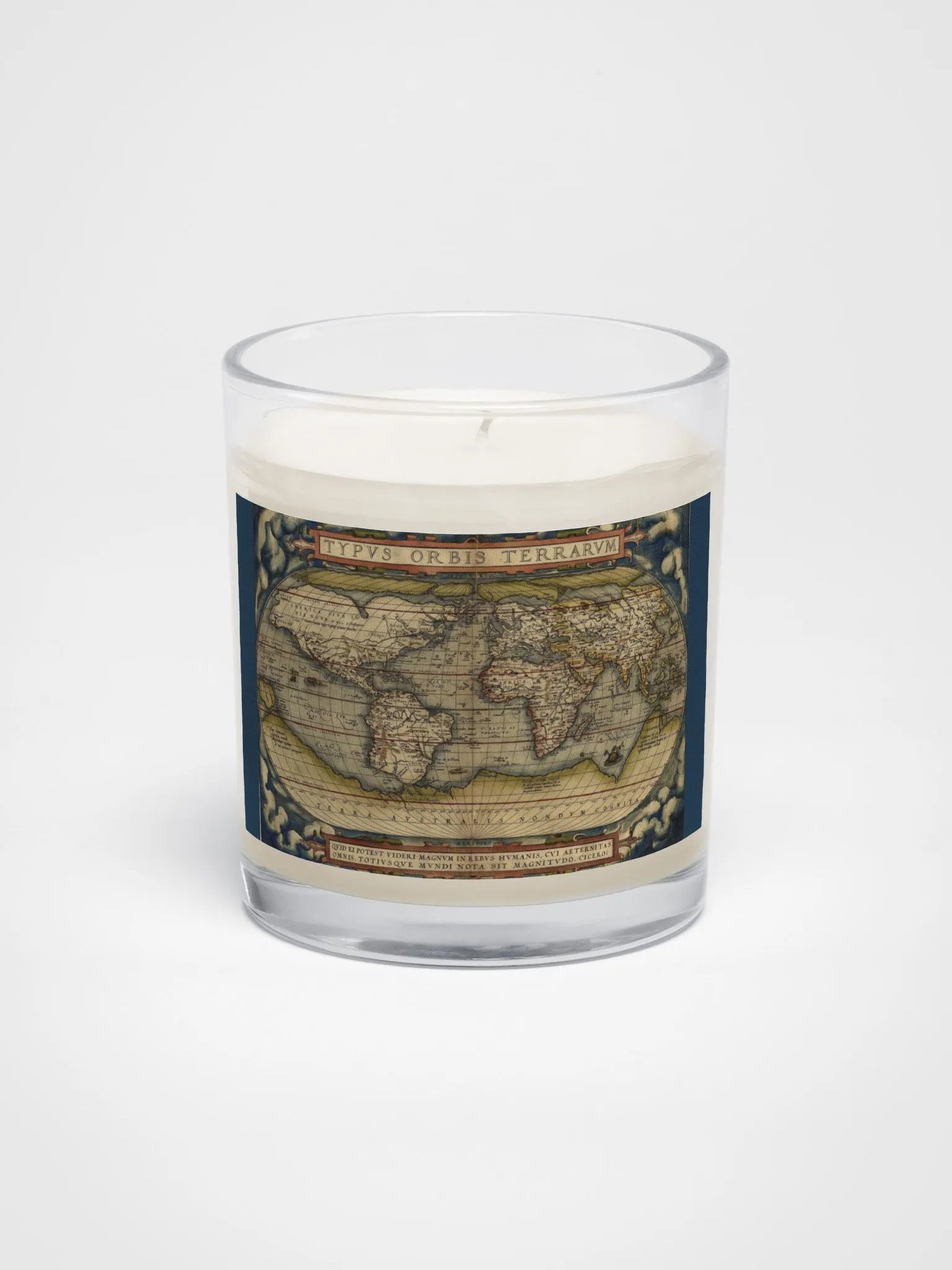 "Ortelius" Antique World Map Soy Wax Candle product image (1)