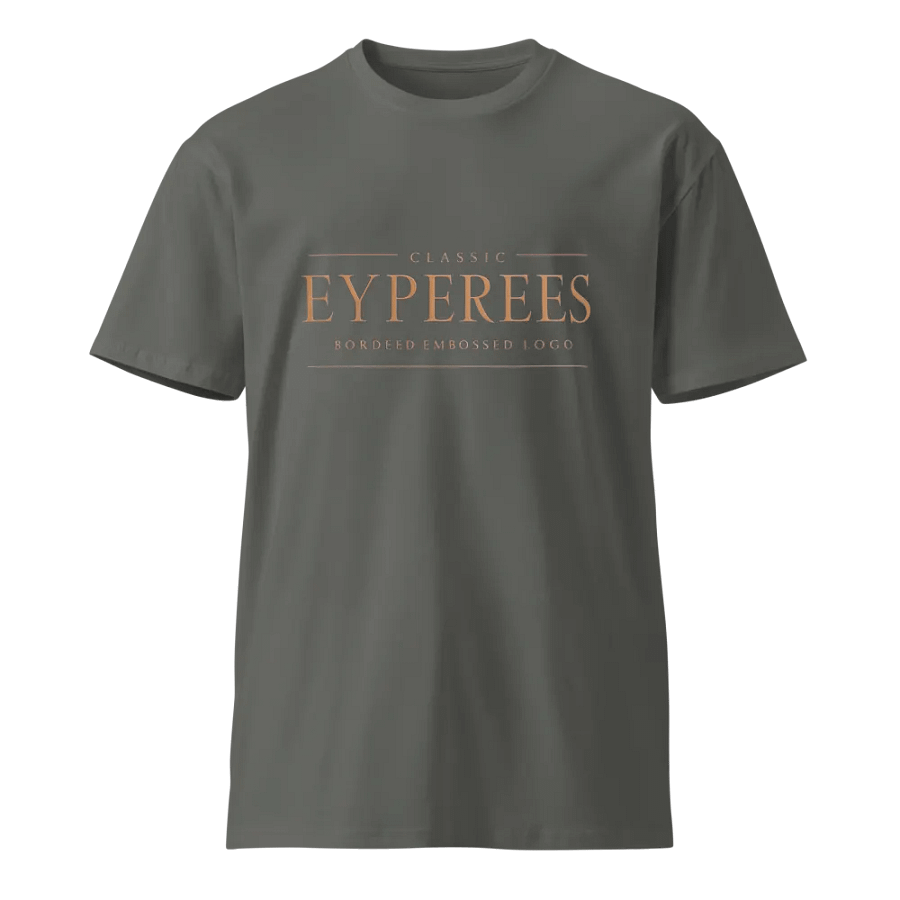 EYPEREES Classic Bordered Embossed Logo T-Shirt product image (1)
