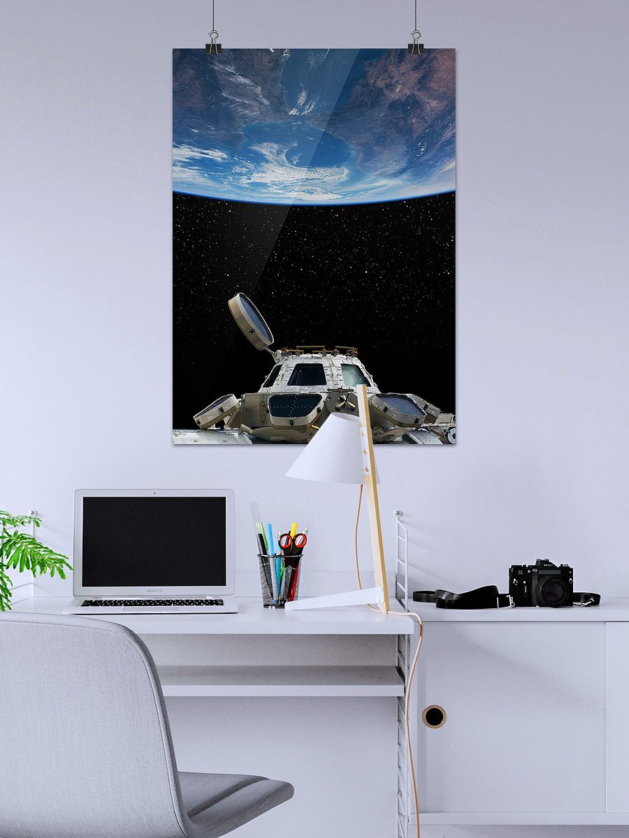 Earth and ISS (Up and down) — space poster, science poster, space photo, nasa poster product image (2)