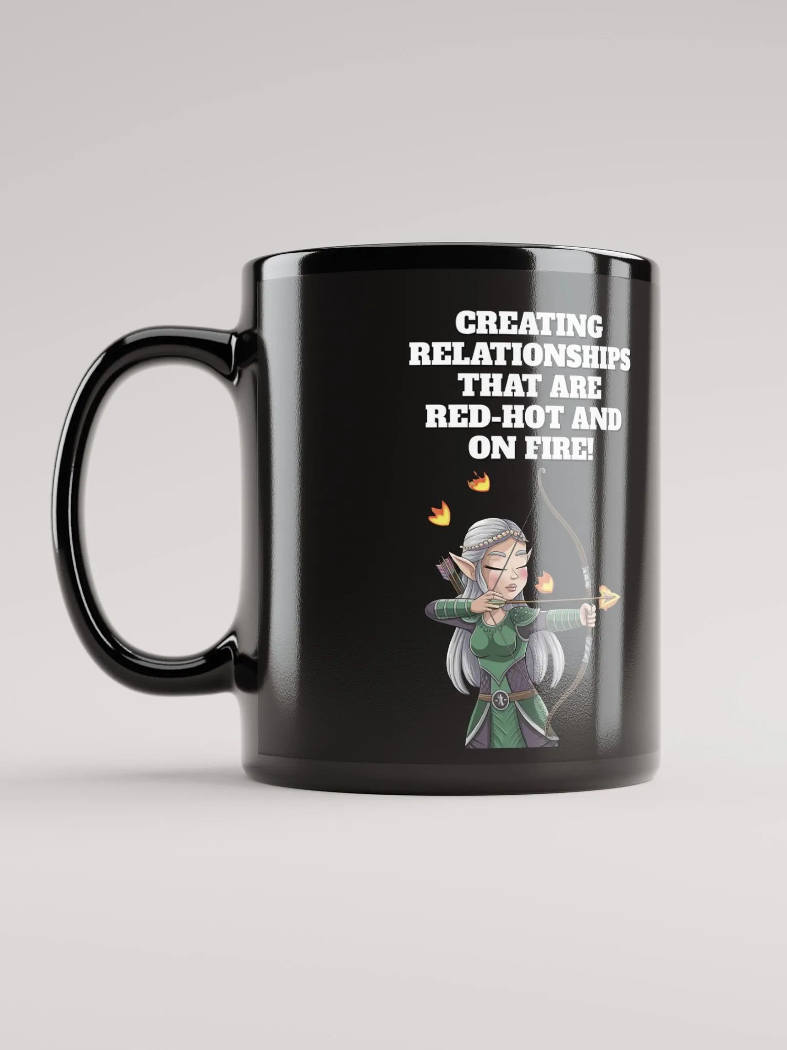 Creating Relationships That Are Red-Hot And On Fire! Valentine's Day Black Mug product image (12)