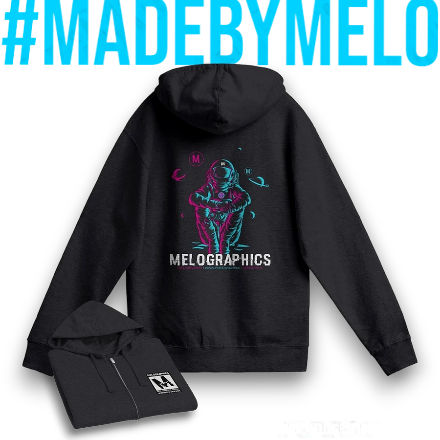 #MeloCrew Vibes: Duotone - Premium Zip Hoodie | #MadeByMELO product image (1)