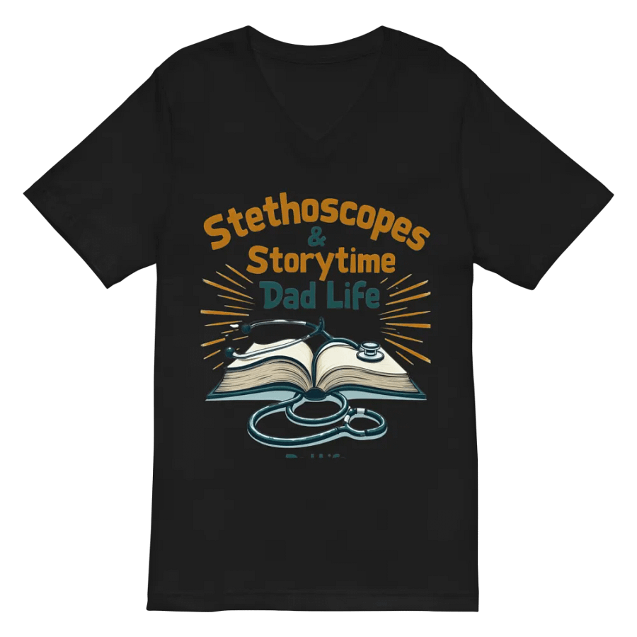 Stethoscopes & Storytime Dad Life v-neck Tee product image (3)