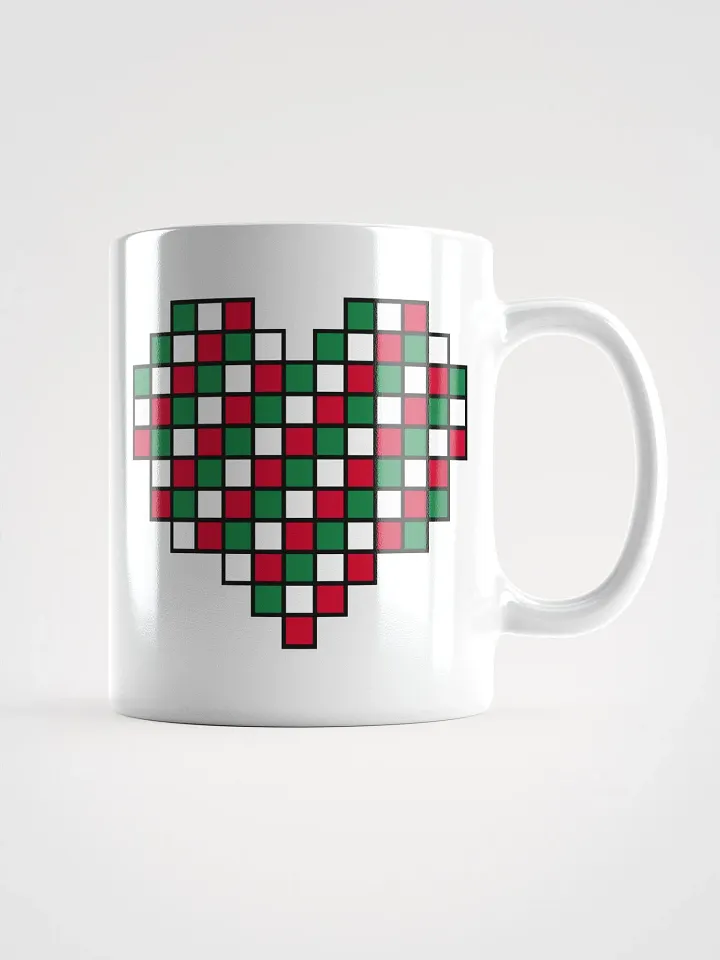 Candy Cane Heart White Glossy Mug product image (2)