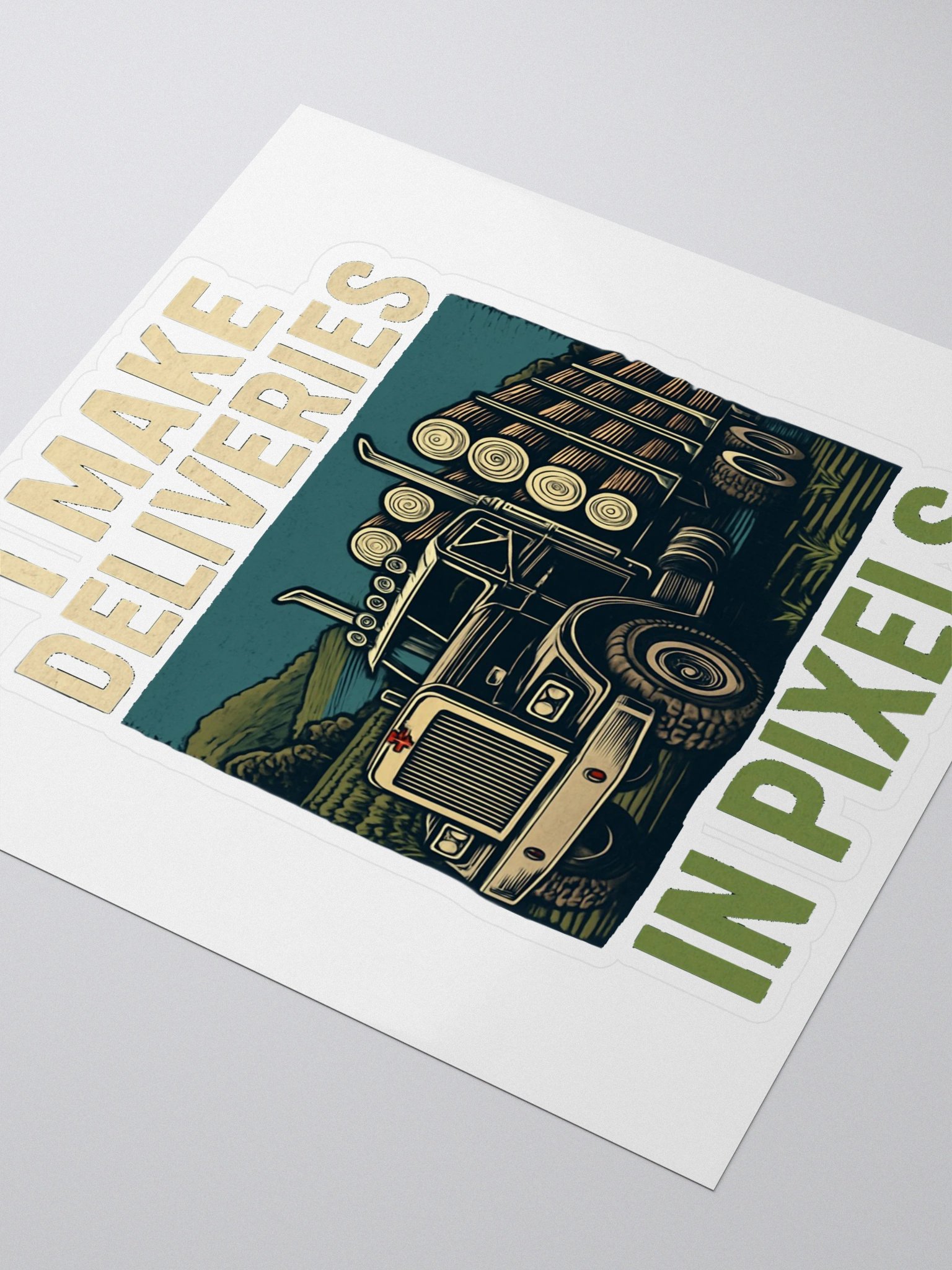I Deliver In Pixels – Gamer & Streamer Sticker 5.5''x5.5'' product image (3)