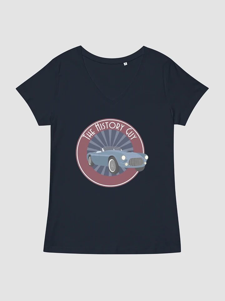 Women’s Car Fitted V-Neck T-Shirt product image (1)