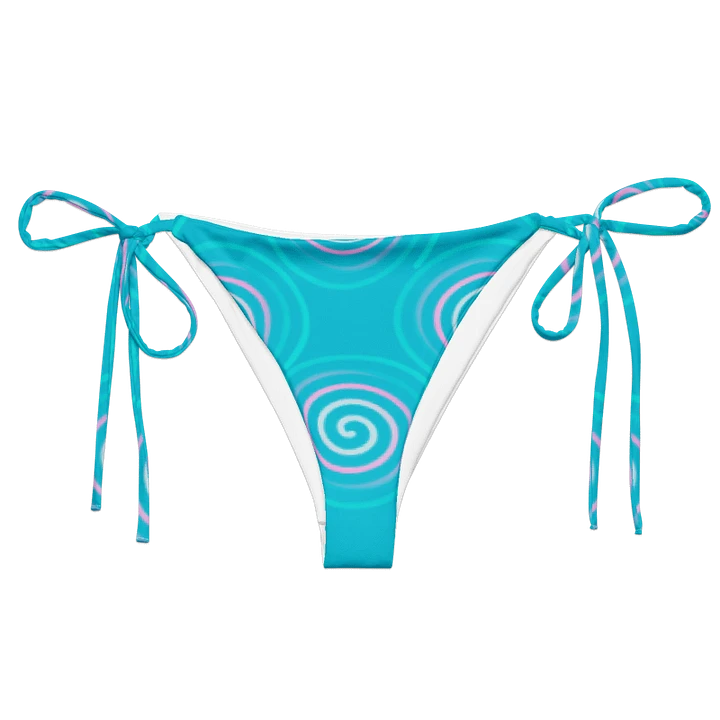 Beautiful Minimalist Ocean Swirl Pattern String Bikini Bottom product image (1)