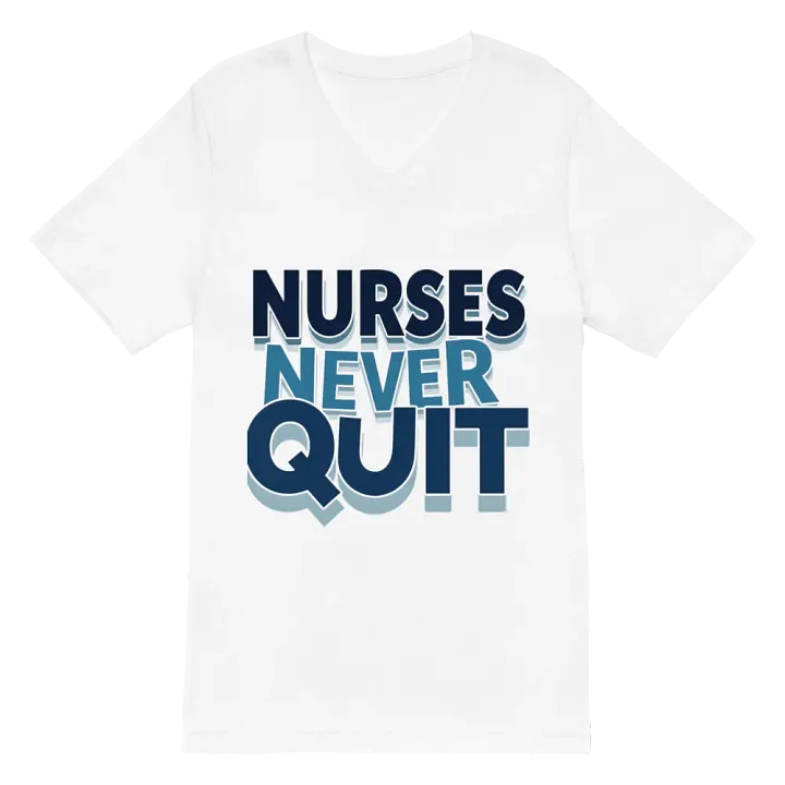 NURSES NEVER QUIT V-Neck Tee product image (6)