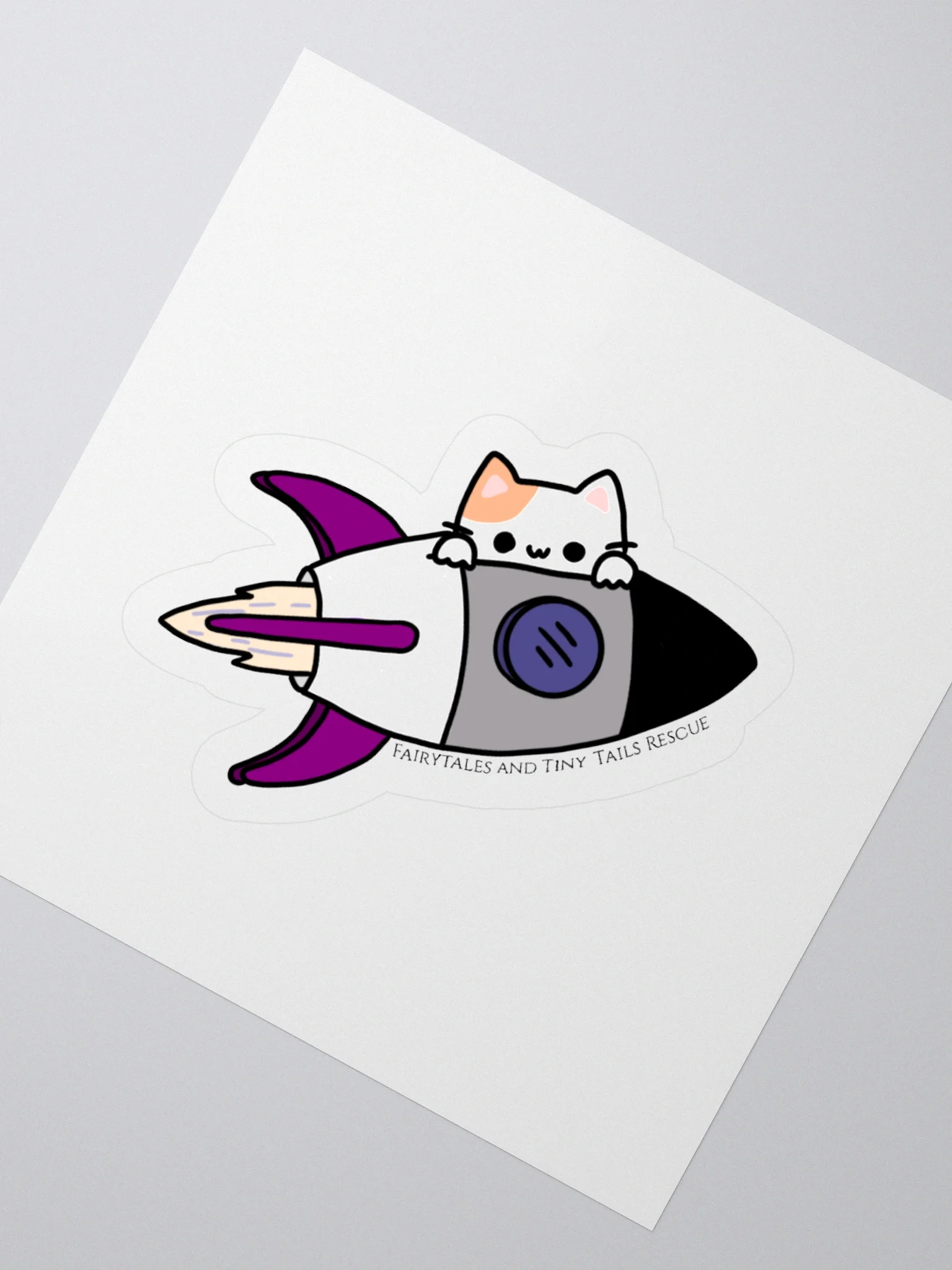 Asexual Pride Rocket Cat product image (5)