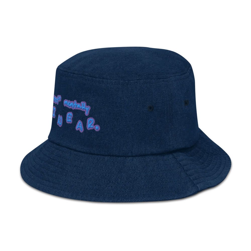 *not* mentally linear (violet) denim bucket hat product image (3)