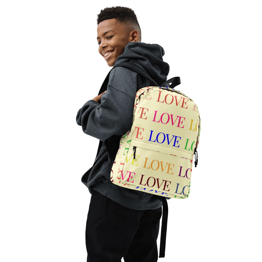 Love Grid All-Over Print Backpack product image (7)