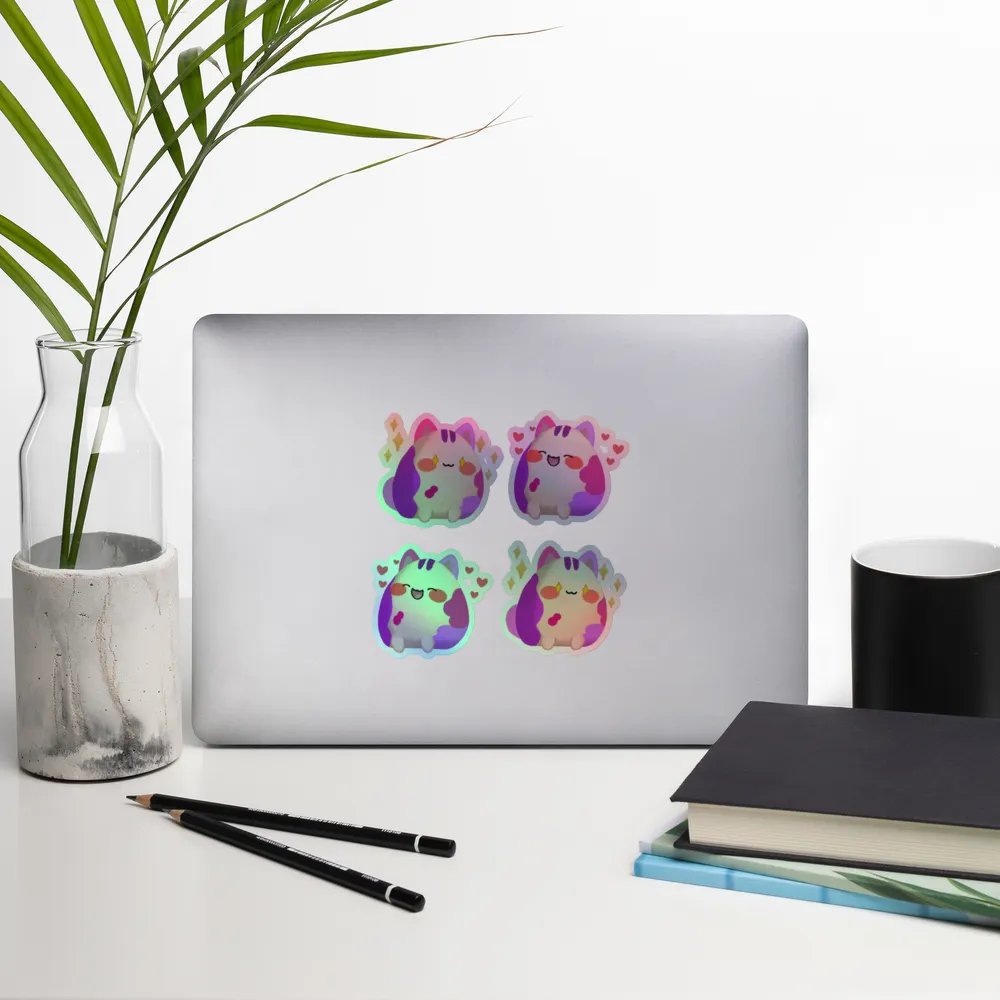 Cozy HOLO-Cat Sticker Pack product image (10)