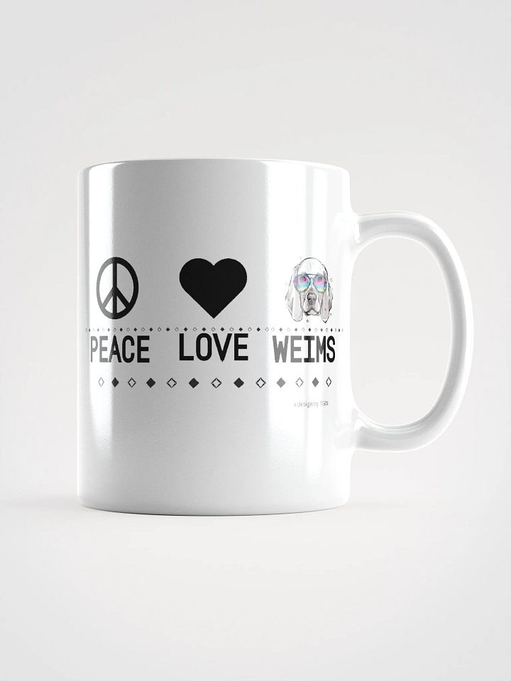 Peace Love Weims - White Glossy Mug product image (2)